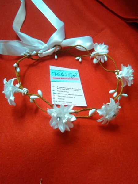 Flower Crown Bintang Putih-bridal 